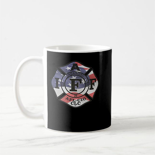 The American Patriot IAFF firefighter  Coffee Mug (Left)