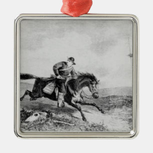 The American Pony Express Metal Ornament