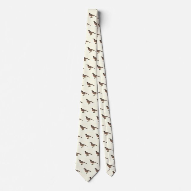 The American Robin (Turdus migratorius) NY Birds Tie (Front)