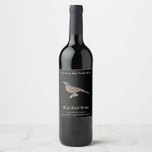 The American Robin (Turdus migratorius) NY Birds Wine Label