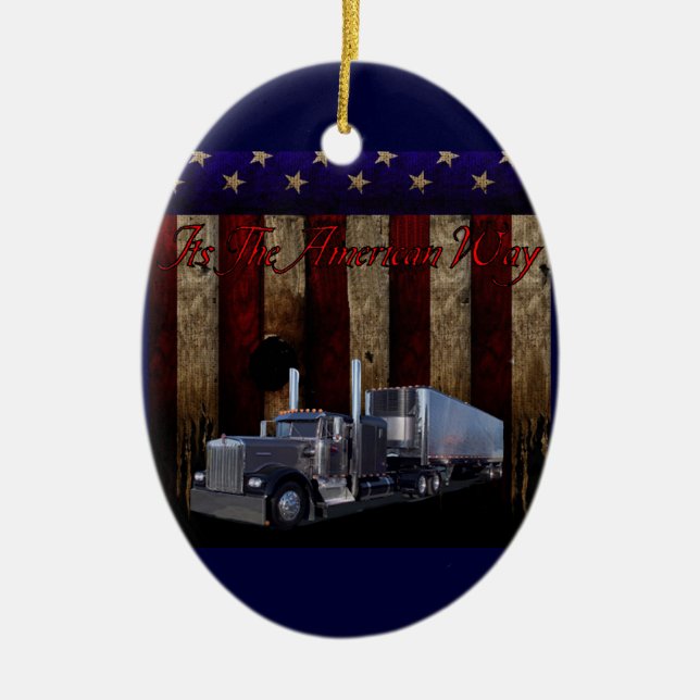 The American Way Ceramic Ornament (Front)