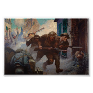 The Americans at Chateau-Thierry by N. C. Wyeth Photo Print