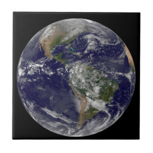 The Americas On Earth Day. Ceramic Tile