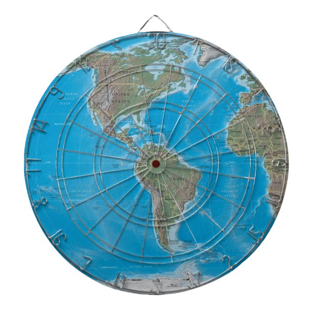 The Americas World Map Dartboard (Front)
