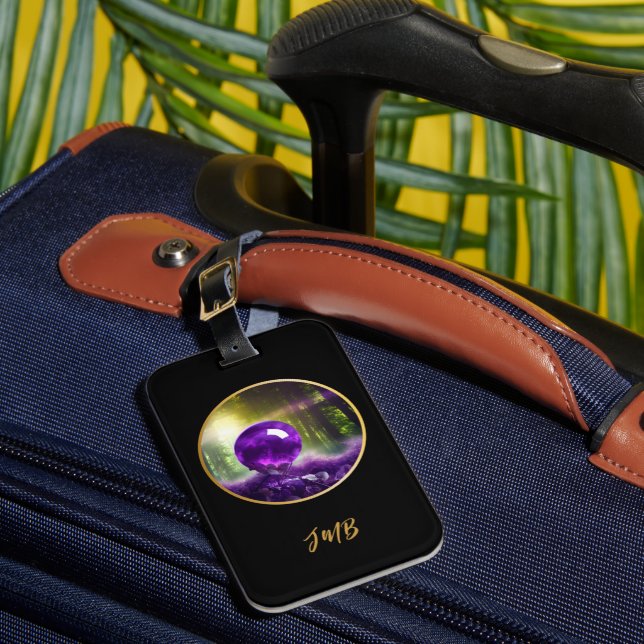 The Amethyst Orb Fantasy Monogram Luggage Tag (Front Insitu 1)