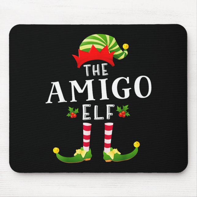 The Amigo Elf Christmas Matching Pajama  Mouse Pad (Front)