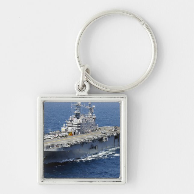 The amphibious assault ship USS Peleliu Key Ring (Front)