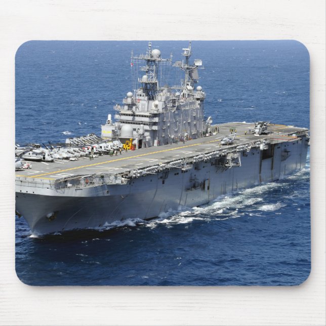 The amphibious assault ship USS Peleliu Mouse Pad (Front)