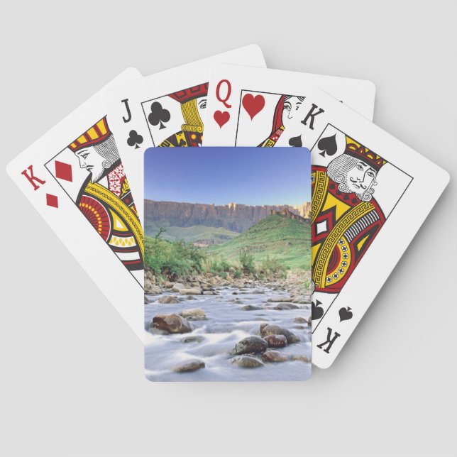 The Amphitheatre And Tugela River In Drakensberg Playing Cards (Back)