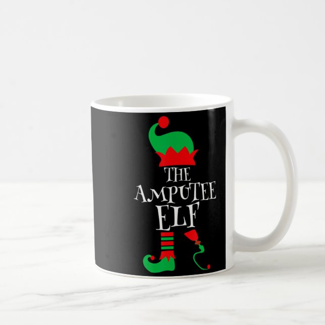 The Amputee Elf Christmas Funny Limb Surgery Joke  Coffee Mug (Right)