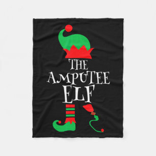 The Amputee Elf Christmas Funny Limb Surgery Joke  Fleece Blanket