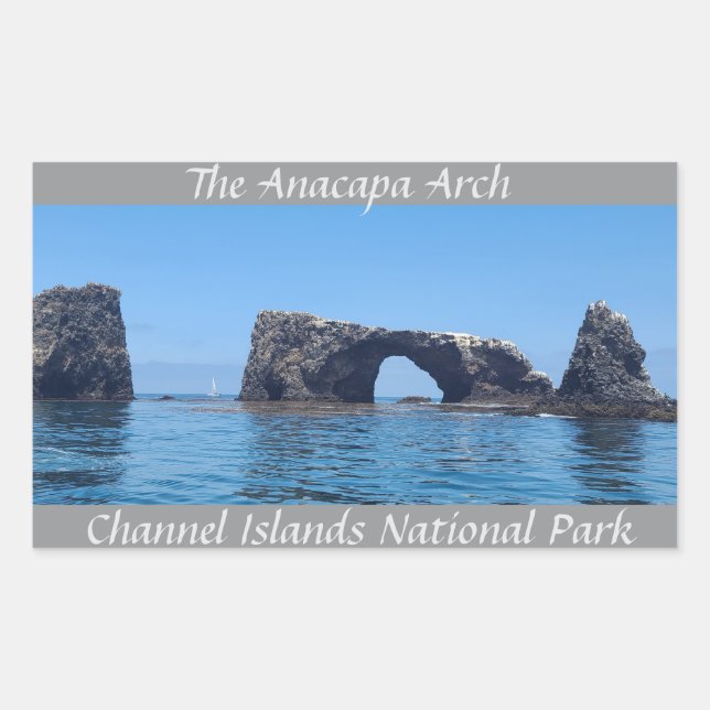 The Anacapa Arch Rectangular Sticker (Front)