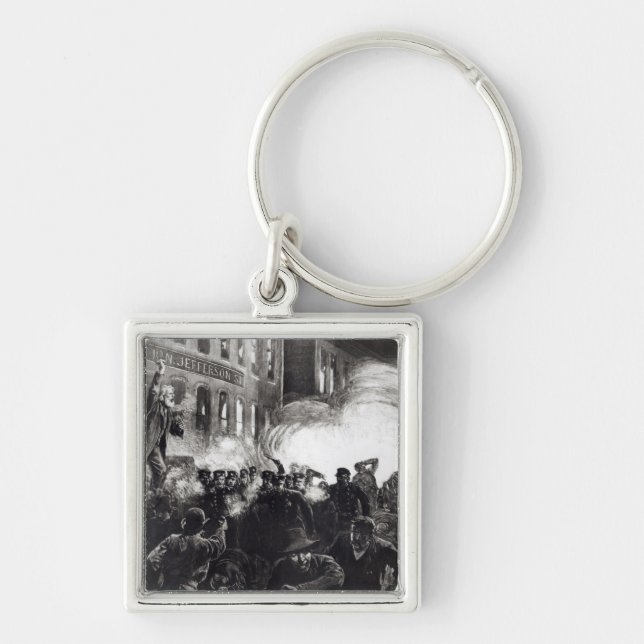 The Anarchist Riot in Chicago Key Ring (Front)