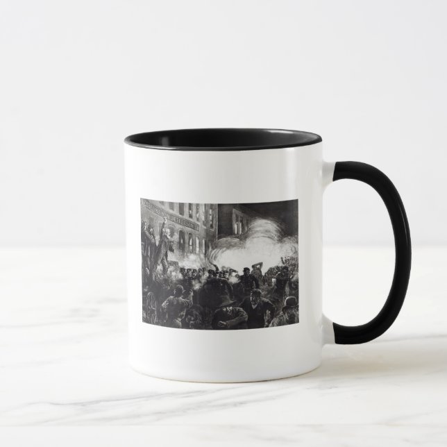 The Anarchist Riot in Chicago Mug (Right)