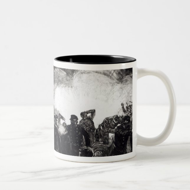 The Anarchist Riot in Chicago Two-Tone Coffee Mug (Right)