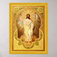 The Anastasis - Christ is risen! Icon Poster