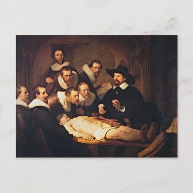 The Anatomy Lecture by Rembrandt Postcard (Front)