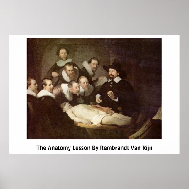 The Anatomy Lesson By Rembrandt Van Rijn Poster (Front)