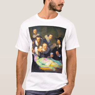The Anatomy Lesson Modern Painting with Alien Mens T-Shirt