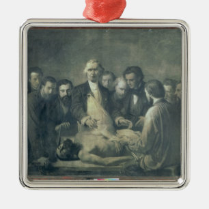 The Anatomy Lesson of Doctor Velpeau Metal Ornament