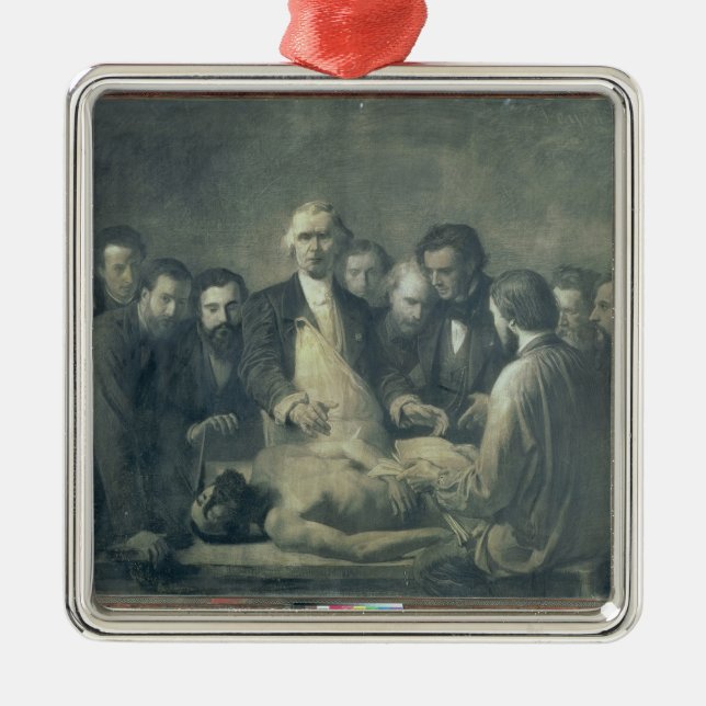 The Anatomy Lesson of Doctor Velpeau Metal Ornament (Front)
