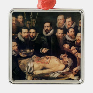 The Anatomy Lesson of Doctor Willem van der Metal Tree Decoration