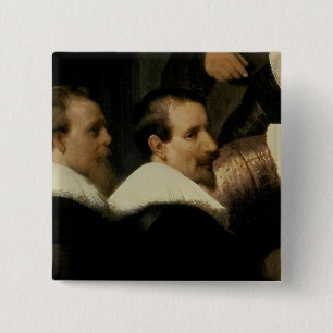 The Anatomy Lesson of Dr. Nicolaes Tulp, 1632 15 Cm Square Badge
