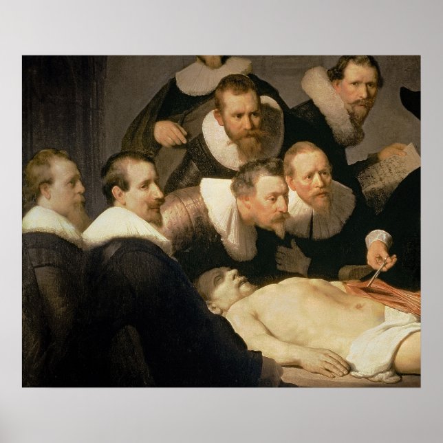 The Anatomy Lesson of Dr. Nicolaes Tulp, 1632 Poster (Front)