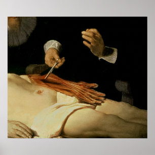 The Anatomy Lesson of Dr. Nicolaes Tulp, 1632 Poster