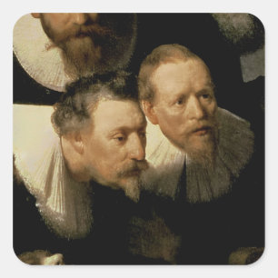 The Anatomy Lesson of Dr. Nicolaes Tulp, 1632 Square Sticker