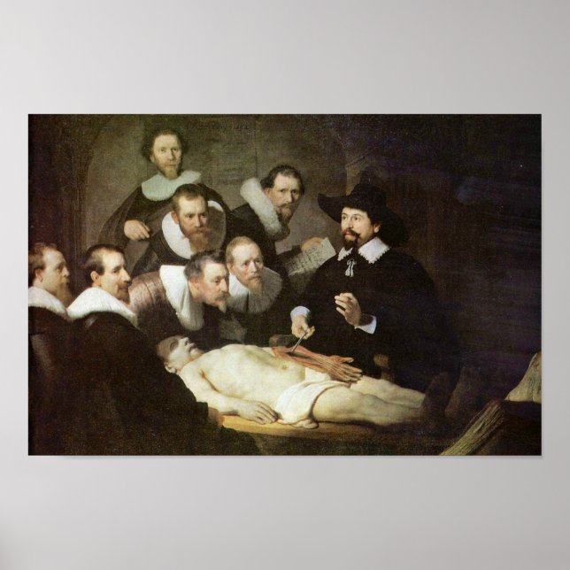 The Anatomy Lesson Of Dr. Nicolaes Tulp. Poster (Front)