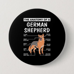 The Anatomy Of A German Shepherd 7.5 Cm Round Badge