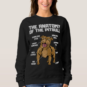 The Anatomy Of A Pitbull Funny Pitbull Terrier Doc Sweatshirt