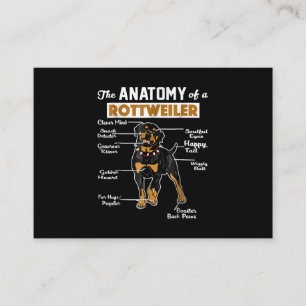 The Anatomy Of A Rottweiler Cool Dog Lover Business Card