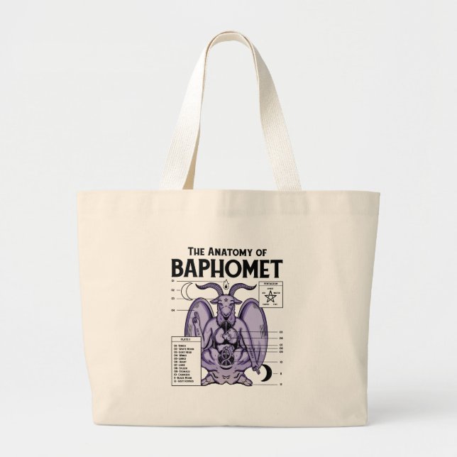 The Anatomy Of Baphomet Large Tote Bag (Front)