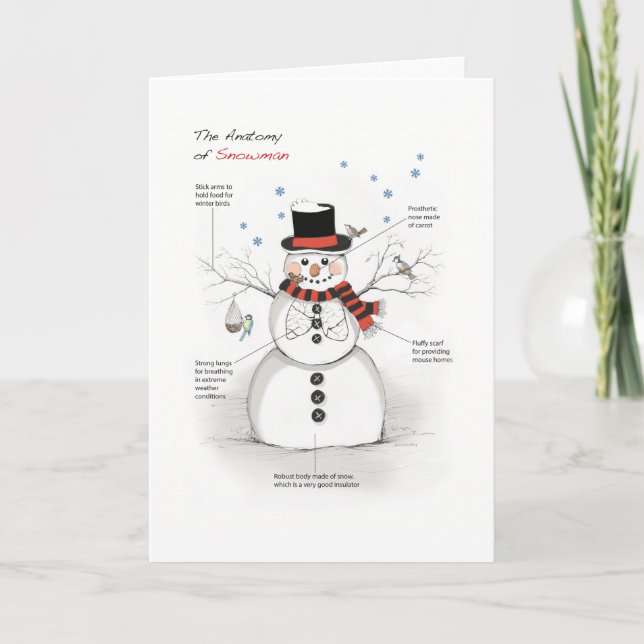 The Anatomy of Snowman Holiday Card (Front)