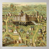 The ancient city Jerusalem with Solomon's Temple