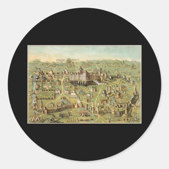The ancient city of Jerusalem Classic Round Sticker (Front)