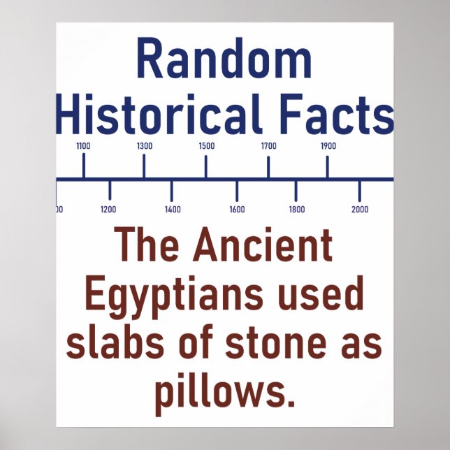 The Ancient Egyptians Used Slabs Of Stone - Histor Poster (Front)