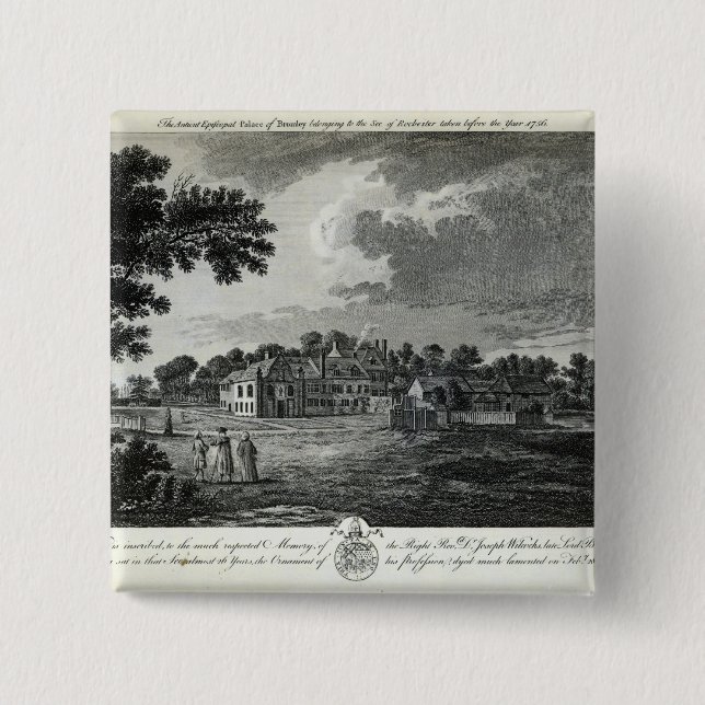 The Ancient Episcopal Palace of Bromley 15 Cm Square Badge (Front)