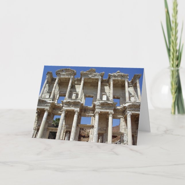 The Ancient Library of Celsus - Ephesus, Turkey Card (Front)