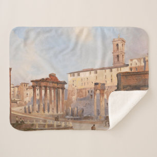 The Ancient Roman Forum (by Ippolito Caffi) Sherpa Blanket