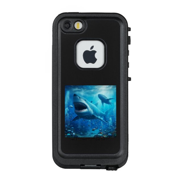 The Ancient Sea Ruler "Megalodon" LifeProof iPhone Case (Back)