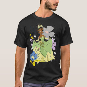 The And The Frog Tiana Cute Floral Portrait T-Shirt