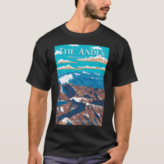 The Andes Mountain Range South America Poster Acti T-Shirt