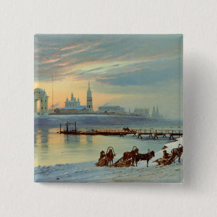 The Angara Embankment in Irkutsk, 1886 15 Cm Square Badge