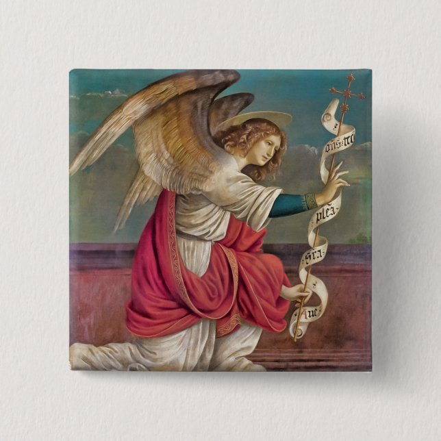 The Angel Gabriel 15 Cm Square Badge (Front)