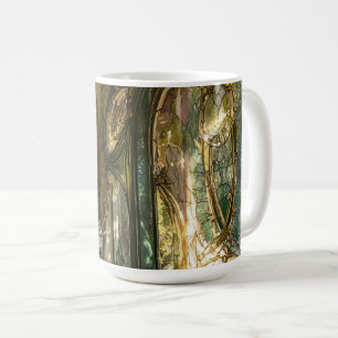 The Angel in the Stained Glass of Light Coffee Mug