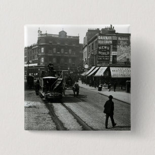 The Angel, Islington, London, c.1890 15 Cm Square Badge