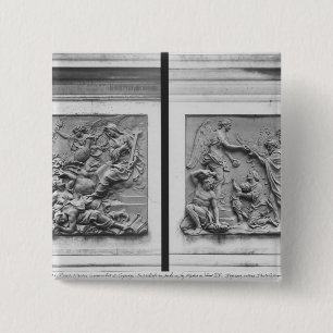 The Angel of France expelling the heretics 15 Cm Square Badge